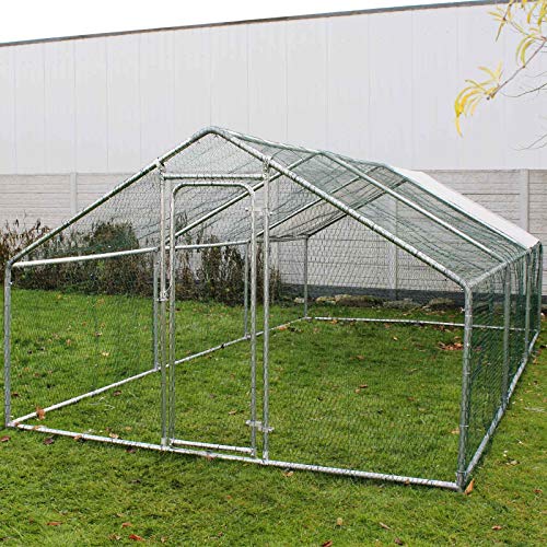 Wiltec XXL Freilaufgehege 6 X 3 X 2 M – Mit Sonnendach, Verzinkten Gitterstäben, Für Hühner, Hasen, Kleintiere, Inkl. Riegelverschluss Wiltec XXL Freilaufgehege 6 X 3 X 2 M – Mit Sonnendach, Verzinkten Gitterstäben, Für Hühner, Hasen, Kleintiere, Inkl. Riegelverschluss